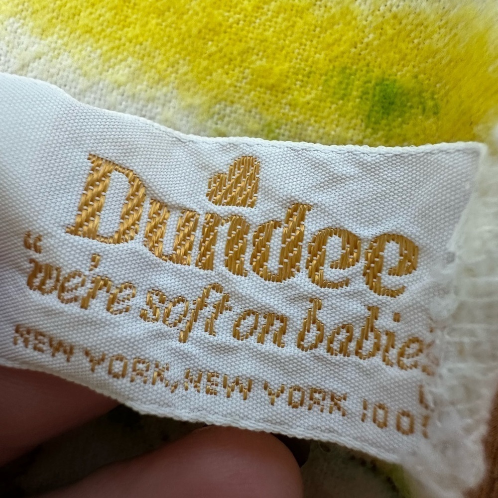 Vintage Dundee Shirt Tales Cotton Flannel Baby Receiving Blanket 25”x39” - Picture 5 of 11
